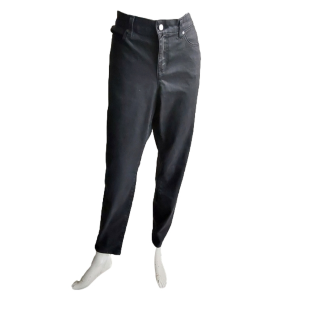 Eileen FISHER 5 POCKETS  DENIM BLACK RINSE JEANS‎ SIZE 16